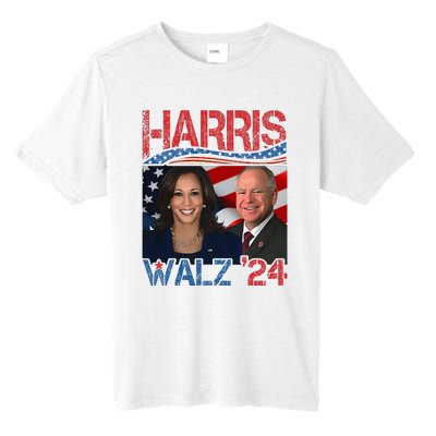 Harris Walz Waltz 2024 Distressed Tall Fusion ChromaSoft Performance T-Shirt