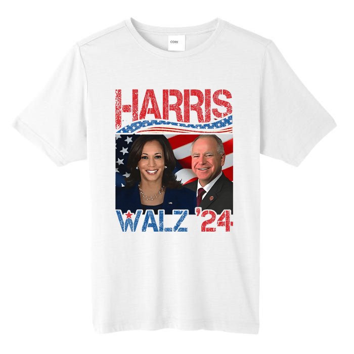 Harris Walz Waltz 2024 Distressed Tall Fusion ChromaSoft Performance T-Shirt