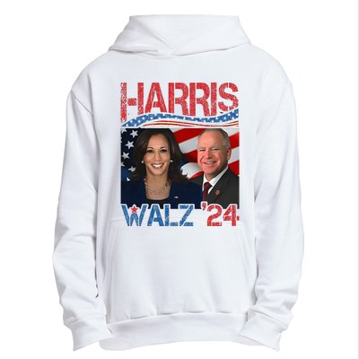 Harris Walz Waltz 2024 Distressed Urban Pullover Hoodie