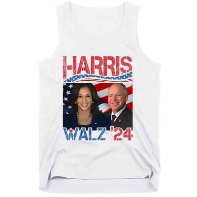 Harris Walz Waltz 2024 Distressed Tank Top