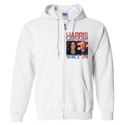 Harris Walz Waltz 2024 Distressed Full Zip Hoodie