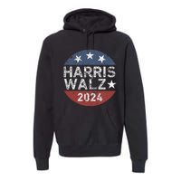 Harris Walz Waltz 2024 Retro Vintage Premium Hoodie