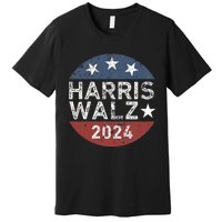 Harris Walz Waltz 2024 Retro Vintage Premium T-Shirt