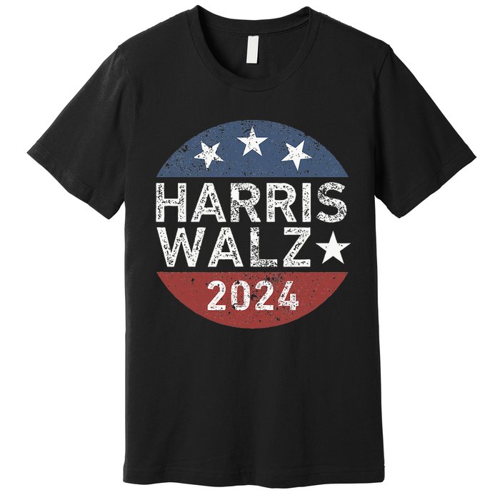 Harris Walz Waltz 2024 Retro Vintage Premium T-Shirt