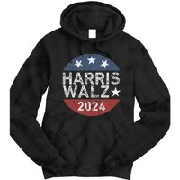 Harris Walz Waltz 2024 Retro Vintage Tie Dye Hoodie