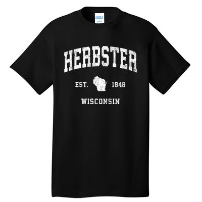 Herbster Wisconsin Wi Vintage Athletic Sports Tall T-Shirt