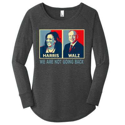 Harris Waltz We Are Not Going Back Kamala Harris 2024 Women's Perfect Tri Tunic Long Sleeve Shirt