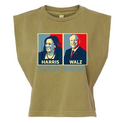 Harris Waltz We Are Not Going Back Kamala Harris 2024 Garment-Dyed Women's Muscle Tee