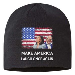 Harris Waltz Walz 2024 Make America Laugh Once Again Sustainable Beanie