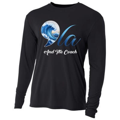 Harris Walz Waltz 2024 Blue Wave Comma La And The Coach Cooling Performance Long Sleeve Crew