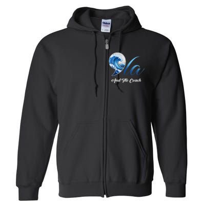 Harris Walz Waltz 2024 Blue Wave Comma La And The Coach Full Zip Hoodie