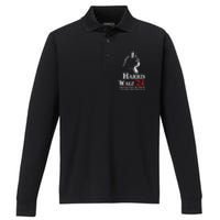 Harris Walz Waltz 2024 Mind Your Own Damn Business Cat Lady Performance Long Sleeve Polo