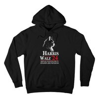 Harris Walz Waltz 2024 Mind Your Own Damn Business Cat Lady Hoodie