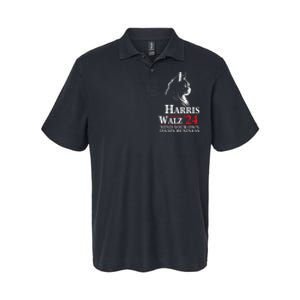 Harris Walz Waltz 2024 Mind Your Own Damn Business Cat Lady Softstyle Adult Sport Polo