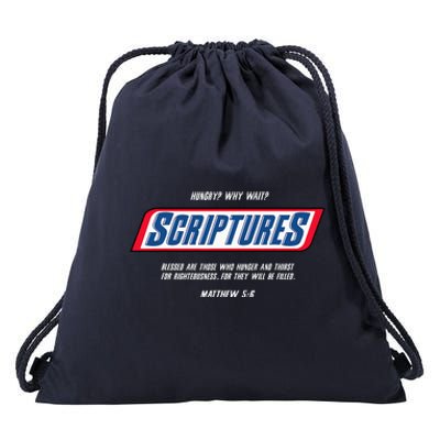 Hungry Why Wait Scriptures Blessed Are Those Who Hunger Drawstring Bag