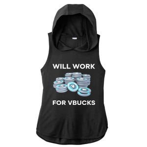 Hard Will Work For Vbucks Ladies PosiCharge Tri-Blend Wicking Draft Hoodie Tank