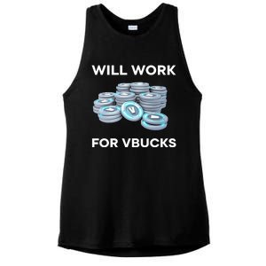 Hard Will Work For Vbucks Ladies PosiCharge Tri-Blend Wicking Tank