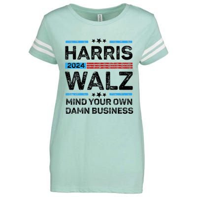 Harris Walz Waltz 2024 Mind Your Own Damn Business Enza Ladies Jersey Football T-Shirt