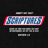 Hungry Why Wait Scriptures Blessed Are Those Who Hunger Ladies PosiCharge Tri-Blend Wicking Tank