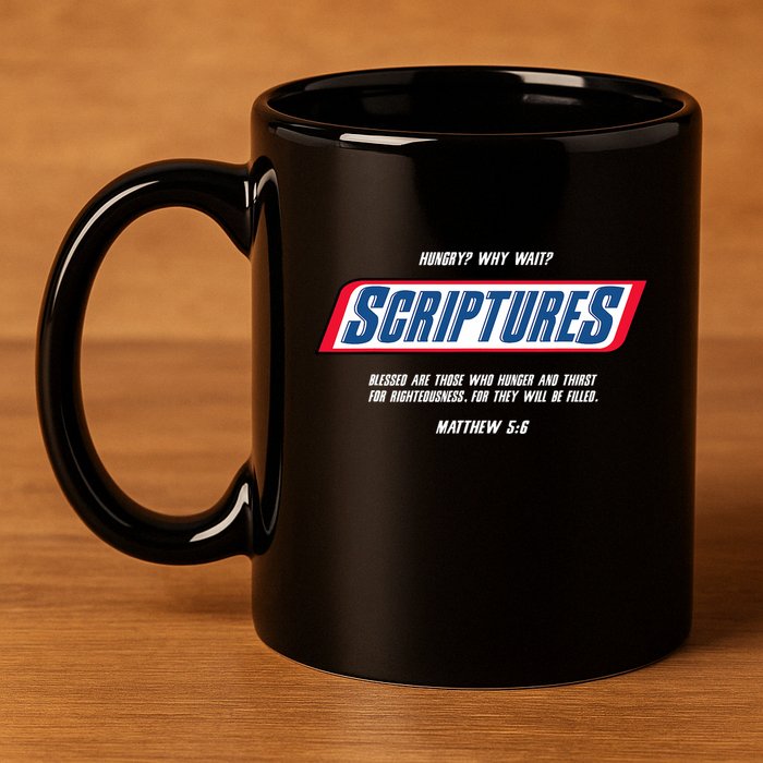 Hungry Why Wait Scriptures Blessed Are Those Who Hunger 11oz C Handle Ceramic Mug