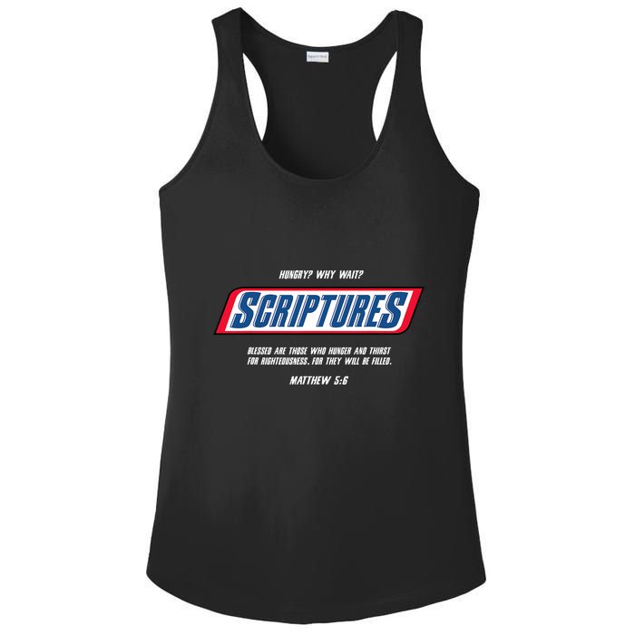 Hungry Why Wait Scriptures Blessed Are Those Who Hunger Ladies PosiCharge Competitor Racerback Tank