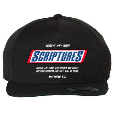 Hungry Why Wait Scriptures Blessed Are Those Who Hunger Wool Snapback Cap