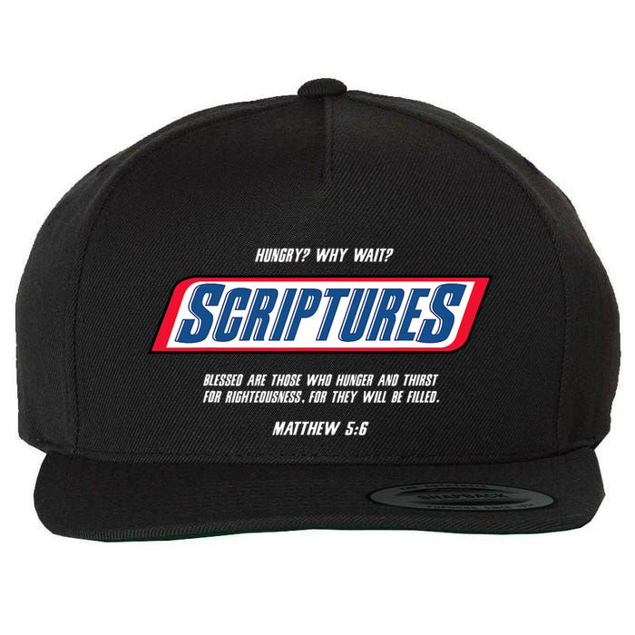 Hungry Why Wait Scriptures Blessed Are Those Who Hunger Wool Snapback Cap