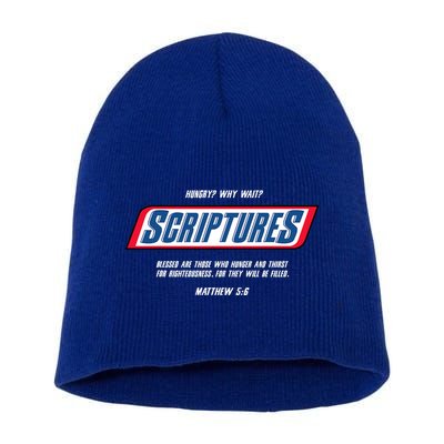 Hungry Why Wait Scriptures Blessed Are Those Who Hunger Short Acrylic Beanie