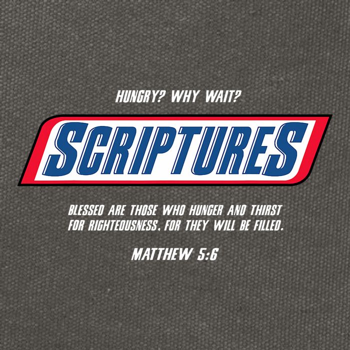 Hungry Why Wait Scriptures Blessed Are Those Who Hunger Cotton Canvas Backpack