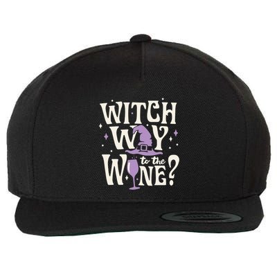 Halloween Witch Way To The Wine? Gift Wool Snapback Cap