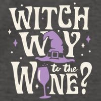 Halloween Witch Way To The Wine? Gift Vector Backpack
