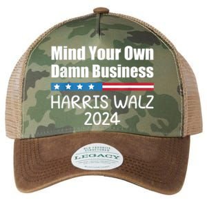 Harris Walz Waltz 2024 Mind Your Own Damn Business Legacy Tie Dye Trucker Hat