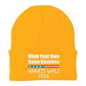 Harris Walz Waltz 2024 Mind Your Own Damn Business Knit Cap Winter Beanie