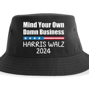 Harris Walz Waltz 2024 Mind Your Own Damn Business Sustainable Bucket Hat