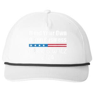 Harris Walz Waltz 2024 Mind Your Own Damn Business Snapback Five-Panel Rope Hat