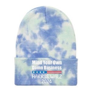 Harris Walz Waltz 2024 Mind Your Own Damn Business Tie Dye 12in Knit Beanie