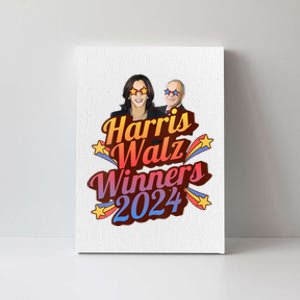 Harris Walz Winners 2024 Retro Canvas