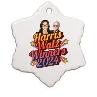 Harris Walz Winners 2024 Retro Ceramic Star Ornament