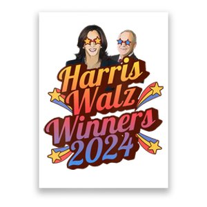 Harris Walz Winners 2024 Retro Poster