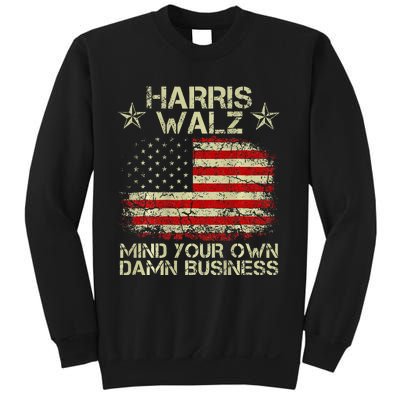 Harris Walz Waltz 2024 Mind Your Own Damn Business Sweatshirt