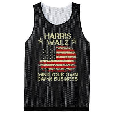 Harris Walz Waltz 2024 Mind Your Own Damn Business Mesh Reversible Basketball Jersey Tank