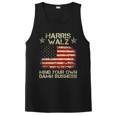 Harris Walz Waltz 2024 Mind Your Own Damn Business PosiCharge Competitor Tank