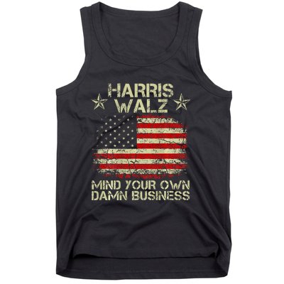 Harris Walz Waltz 2024 Mind Your Own Damn Business Tank Top