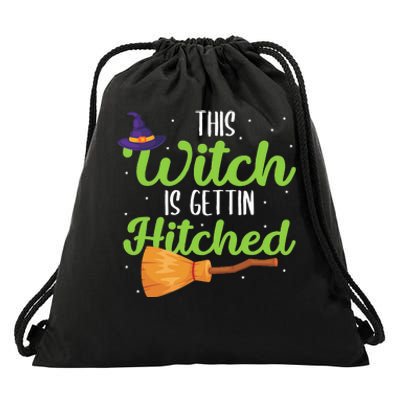 Hitched Witch Wedding Celebration Drawstring Bag