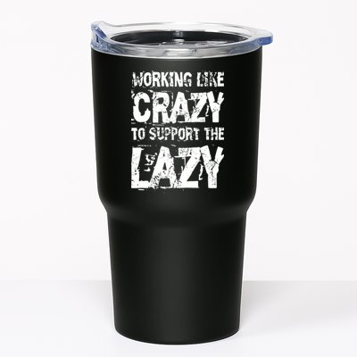 Hard Worker Working Like Crazy To Support The Lazy Tumbler