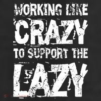 Hard Worker Working Like Crazy To Support The Lazy Microfiber Hand Towel