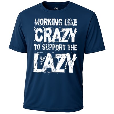 Hard Worker Working Like Crazy To Support The Lazy Performance Shirt