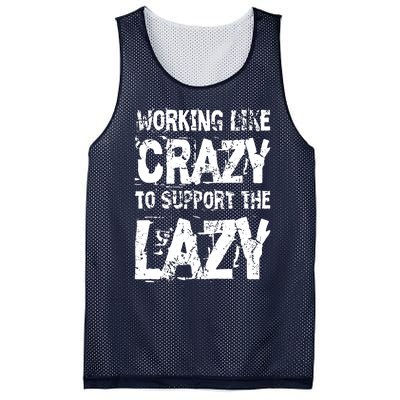 Hard Worker Working Like Crazy To Support The Lazy Mesh Reversible Basketball Jersey Tank