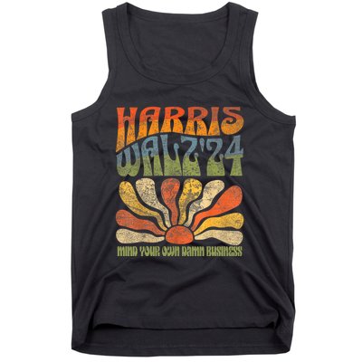 Harris Walz Waltz 2024 Mind Your Own Damn Business Tank Top