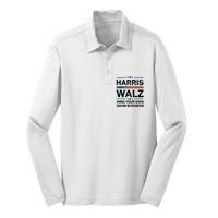 Harris Walz Waltz 2024 Mind Your Own Damn Business Silk Touch Performance Long Sleeve Polo